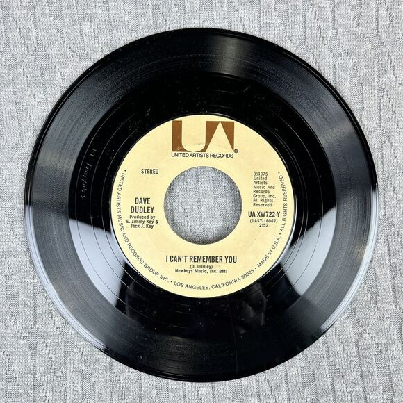 Vintage 45 RPM record Dave Dudley, United Artist Records Country Western blues - Picture 4 of 4